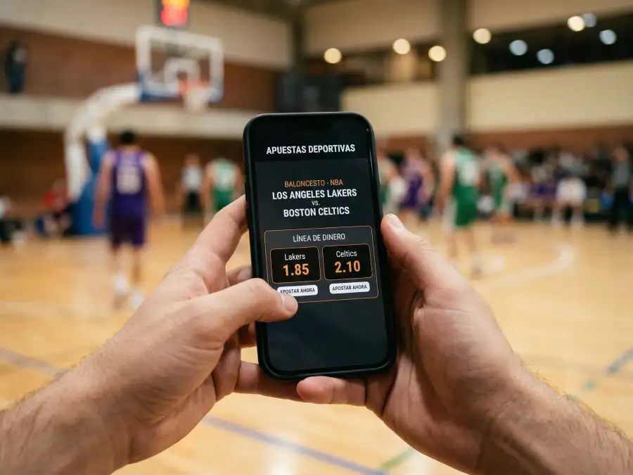 Pantalla mostrando cuotas decimales de apuestas NBA en formato europeo